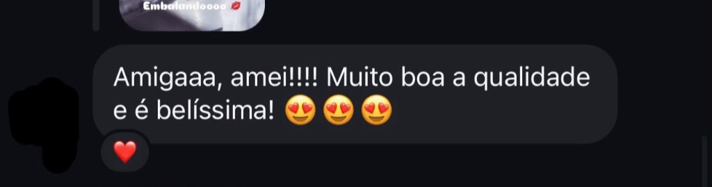 Feedback Cliente UseSensy - Muito boa a qualidade e é belíssima